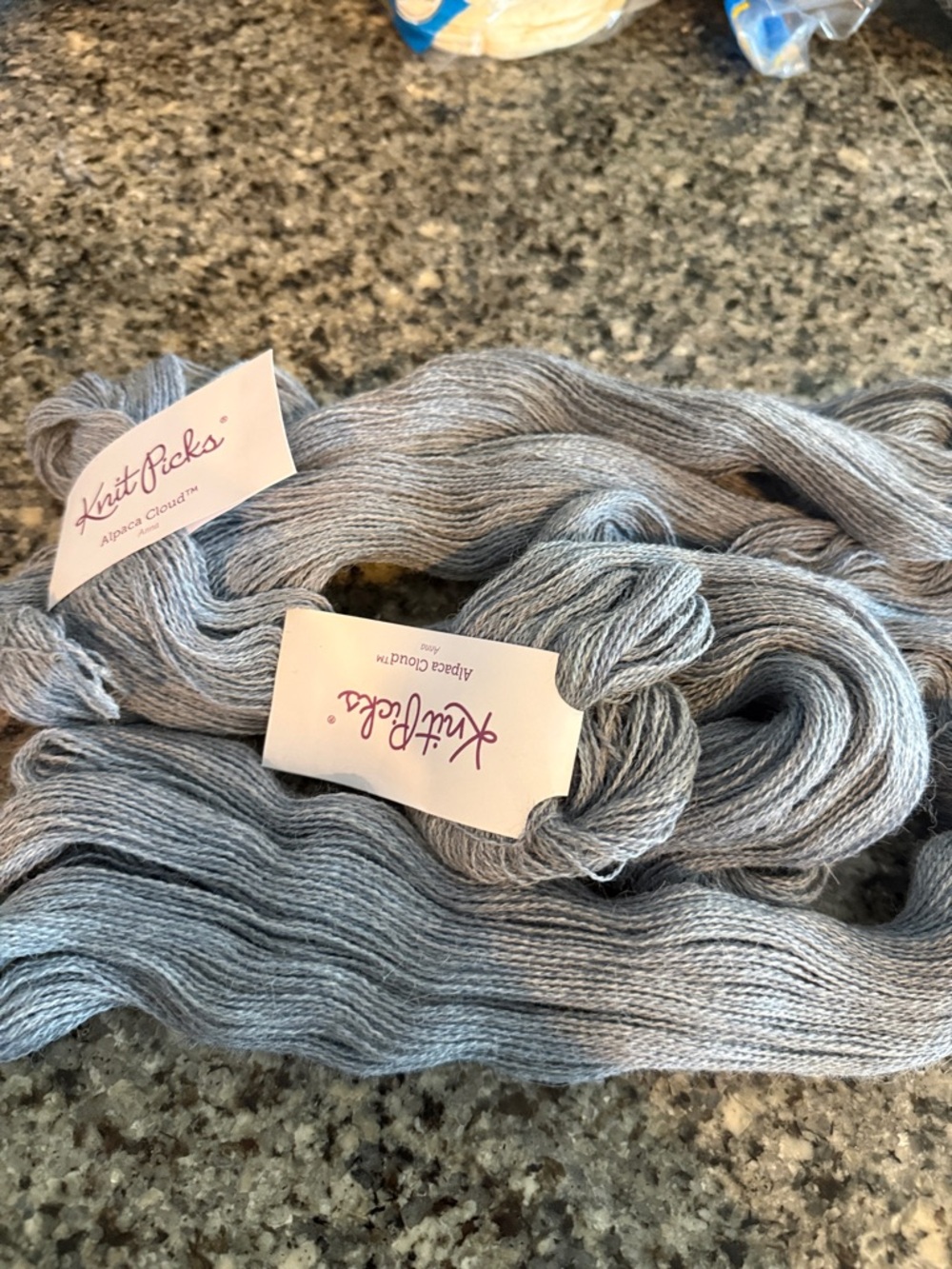 Alpaca Cloud Lace Weight Yarn in Light Blue (Knit Picks)